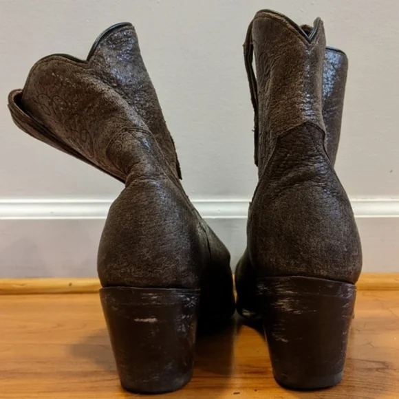 Dan Post Distressed Brown Leather Boots Size 7.5M - Picture 8 of 8